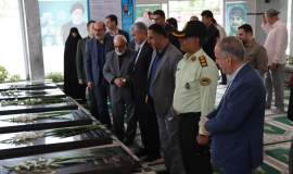 ادای احترام به مقام شهدای انقلاب اسلامی به ویژه شهید مدافع امنیت شهید حسن عشوری درروستای ماچیان  شهرستان رودسر